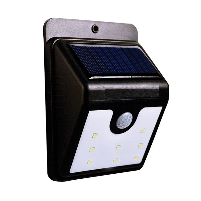 Gadgets d'Eve Applique avec 8 perles LED SUNLED™ : Applique Solaire Murale LED avec Détecteur de Mouvement